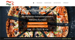 Desktop Screenshot of pizzeriadavid-linz.com