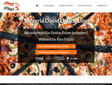 Tablet Screenshot of pizzeriadavid-linz.com